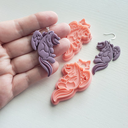 Sleepy Alicorn Clay Cutter - STL AND 3MF Digital File Download **Commercial License Included**