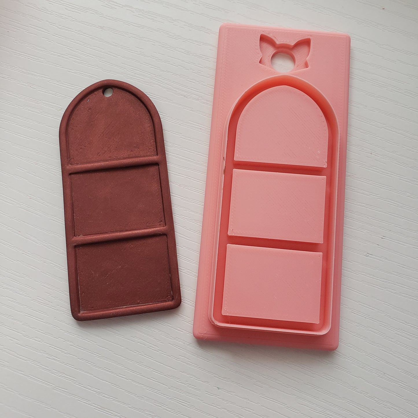 3 Space Bookshelf Bookmark or Ornament Clay Cutter - STL AND 3MF Digital File Download **Commercial License Included**