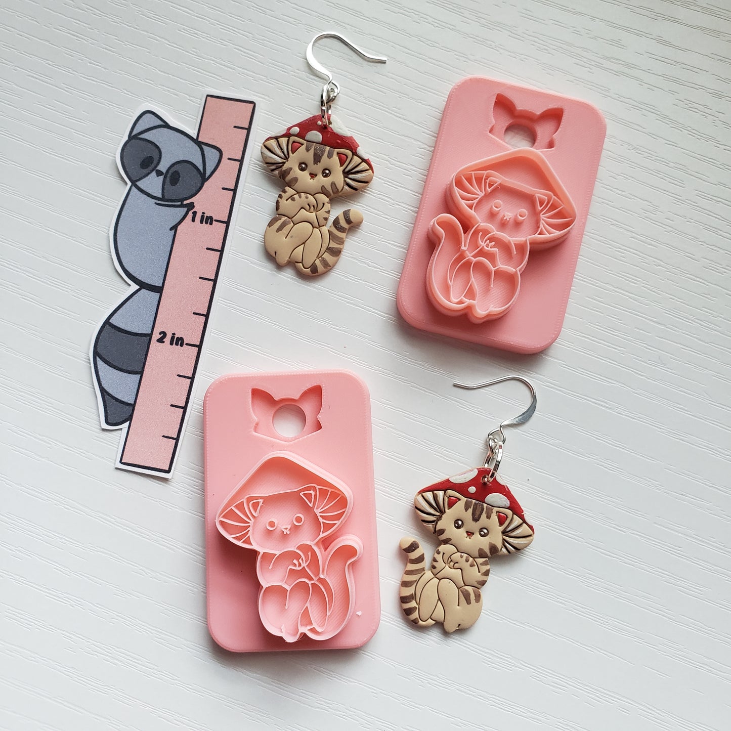 Mushroom Kitty Clay Cutter - STL AND 3MF Digital File Download **Commercial License Included**