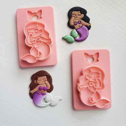 Small Mermaid Clay Cutter - STL AND 3MF Digital File Download **Commercial License Included**