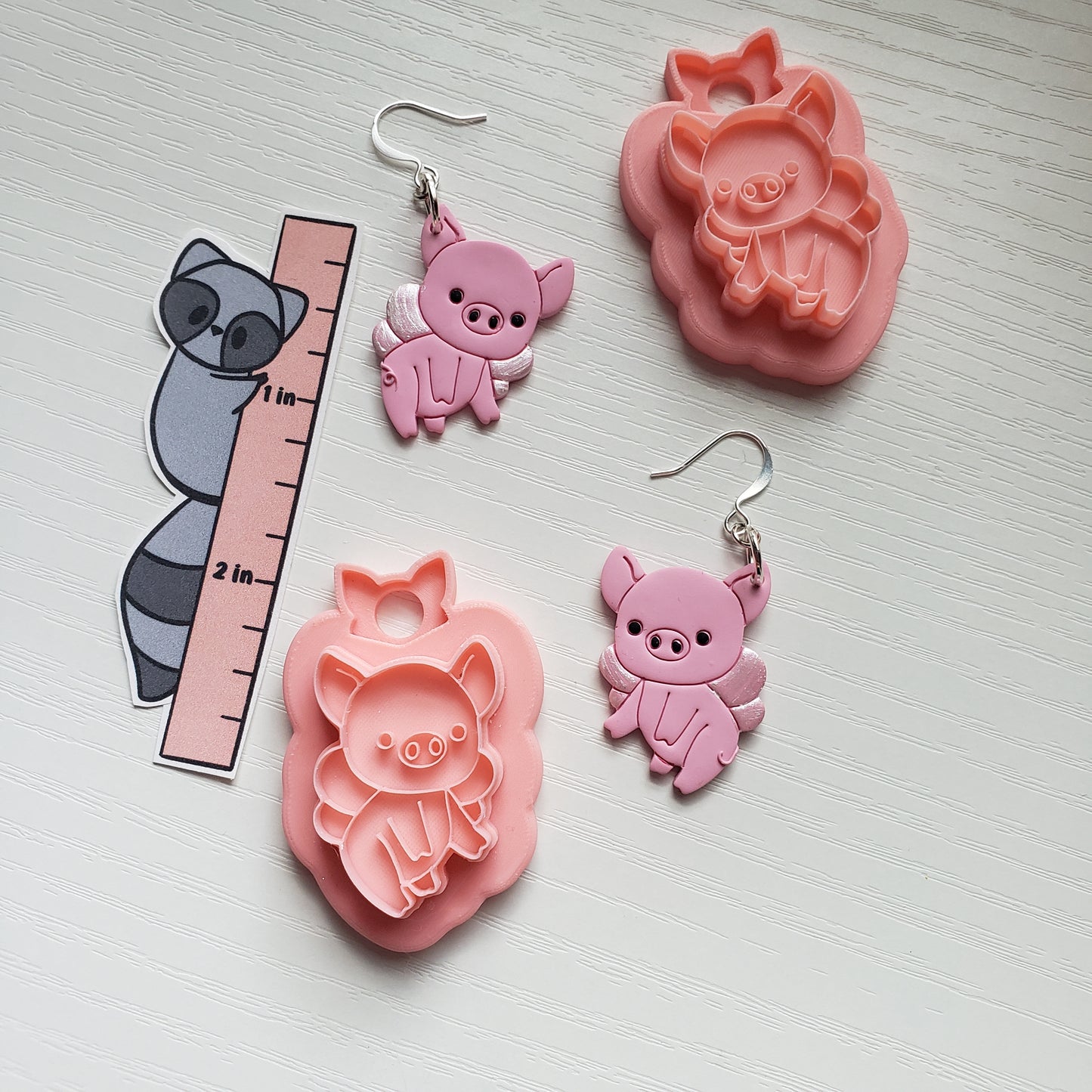 Fairy Pig Clay Cutter - STL AND 3MF Digital File Download **Commercial License Included**