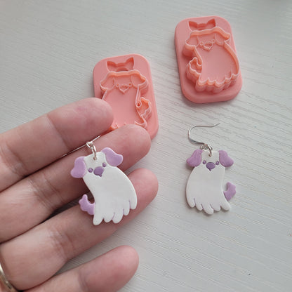 Ghost Puppy Polymer Clay Cutter - STL AND 3MF Digital File Download  **Commercial License Included**