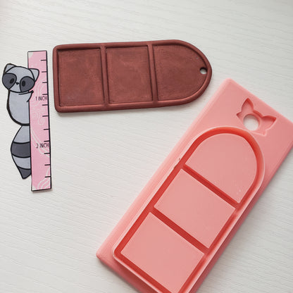 3 Space Bookshelf Bookmark or Ornament Clay Cutter - STL AND 3MF Digital File Download **Commercial License Included**