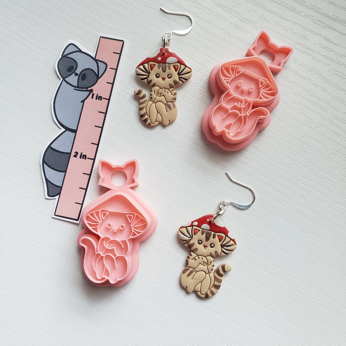 Mushroom Kitty Clay Cutter - STL AND 3MF Digital File Download **Commercial License Included**