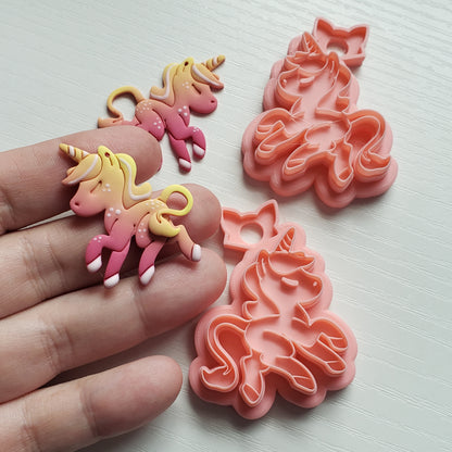 Cutesy Unicorn Clay Cutter - STL AND 3MF Digital File Download **Commercial License Included**