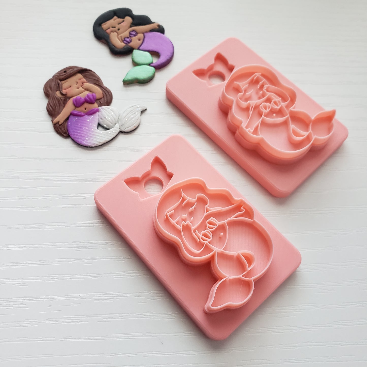 Small Mermaid Clay Cutter - STL AND 3MF Digital File Download **Commercial License Included**