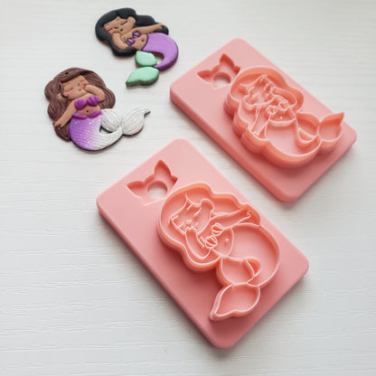 Small Mermaid Clay Cutter - STL AND 3MF Digital File Download **Commercial License Included**