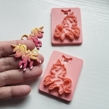 Cutesy Unicorn Clay Cutter - STL AND 3MF Digital File Download **Commercial License Included**