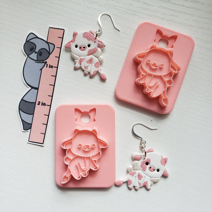 Fairy Cow Clay Cutter - STL AND 3MF Digital File Download **Commercial License Included**