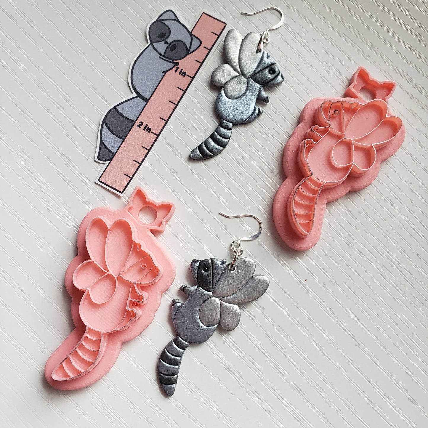 Fairy Racoon Clay Cutter - STL AND 3MF Digital File Download **Commercial License Included**