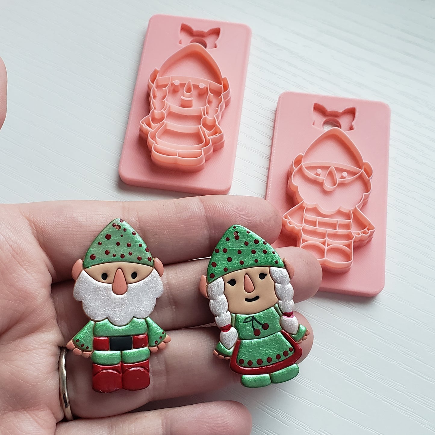 Gnome Couple Clay Cutter - STL AND 3MF Digital File Download **Commercial License Included**