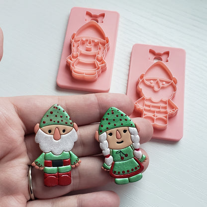 Gnome Couple Clay Cutter - STL AND 3MF Digital File Download **Commercial License Included**