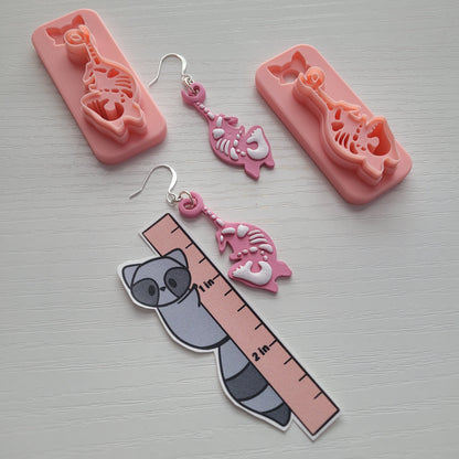 Large Skeleton Possum Clay Cutter - STL AND 3MF Digital File Download  **Commercial License Included**