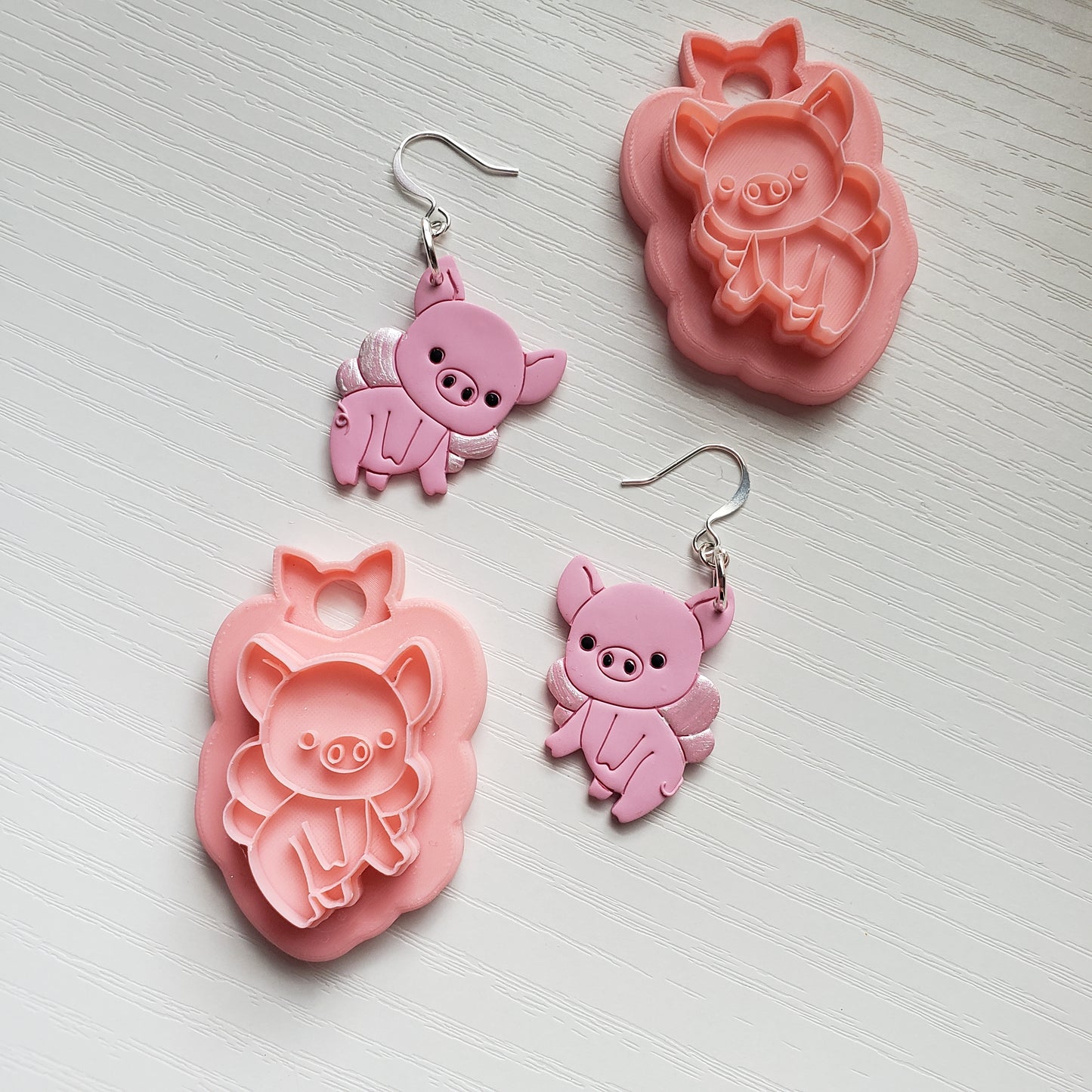 Fairy Pig Clay Cutter - STL AND 3MF Digital File Download **Commercial License Included**