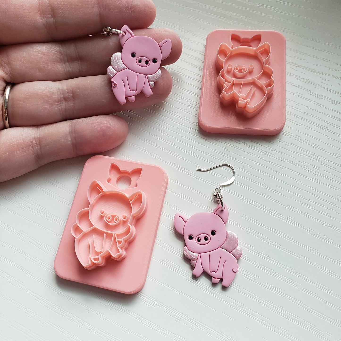 Fairy Pig Clay Cutter - STL AND 3MF Digital File Download **Commercial License Included**