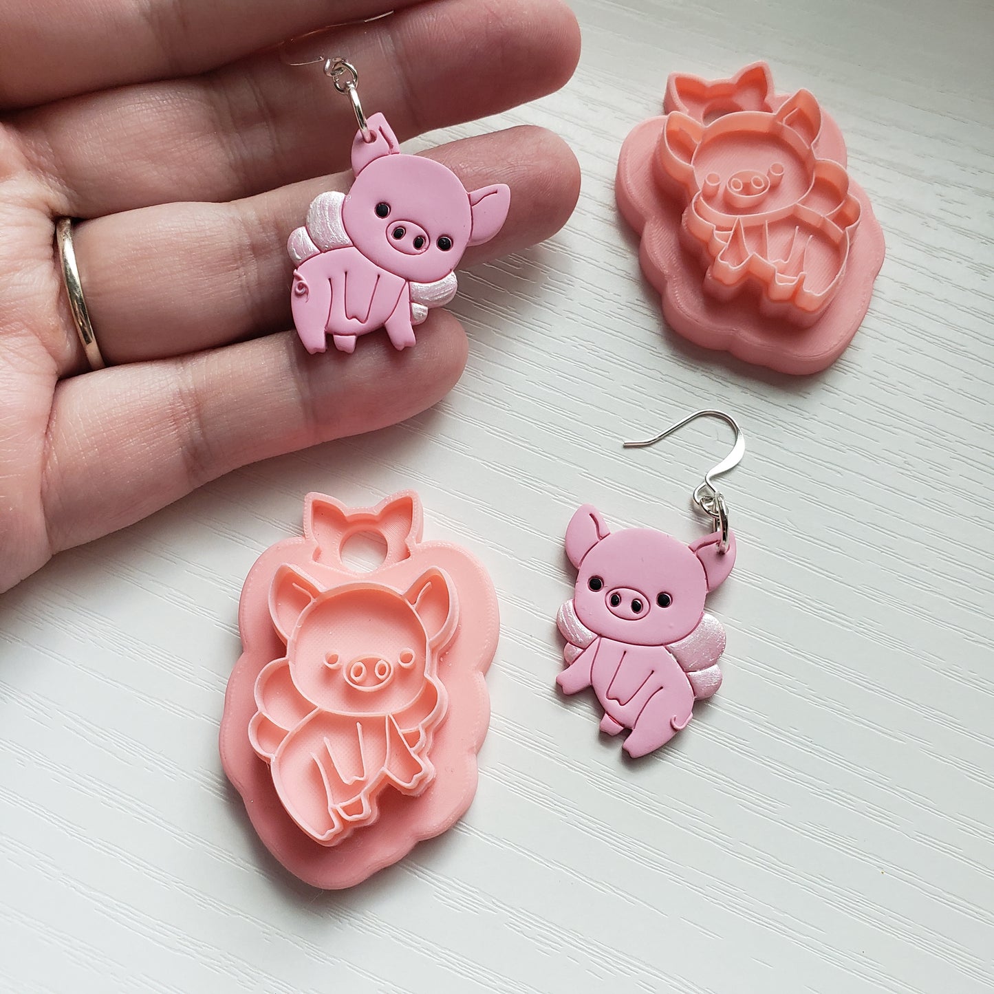 Fairy Pig Clay Cutter - STL AND 3MF Digital File Download **Commercial License Included**