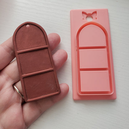 3 Space Bookshelf Bookmark or Ornament Clay Cutter - STL AND 3MF Digital File Download **Commercial License Included**