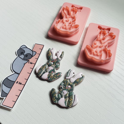 Sitting Jackalope Clay Cutter - STL AND 3MF Digital File Download **Commercial License Included**