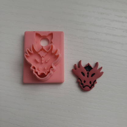 Dragon Face Clay Cutter - STL AND 3MF Digital File Download **Commercial License Included**