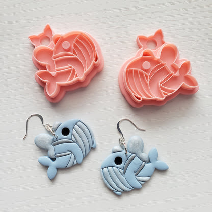 Wannabe Sky Whale Clay Cutter - STL AND 3MF Digital File Download **Commercial License Included**