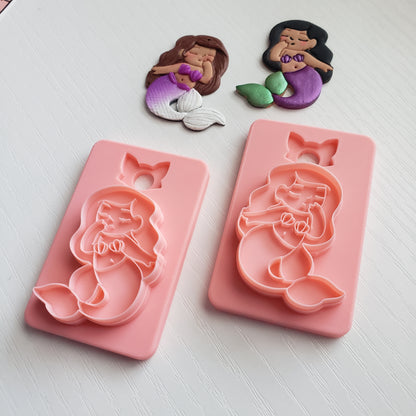 Small Mermaid Clay Cutter - STL AND 3MF Digital File Download **Commercial License Included**