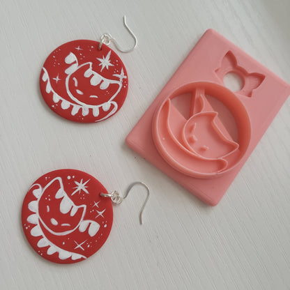 Sleeping Kitty Clay Cutter - STL AND 3MF Digital File Download **Commercial License Included**