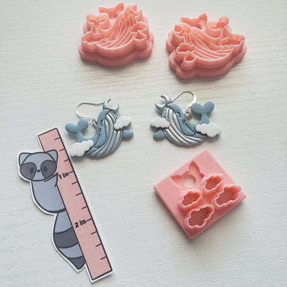 Small Sky Whale Clay Cutter - STL AND 3MF Digital File Download **Commercial License Included**
