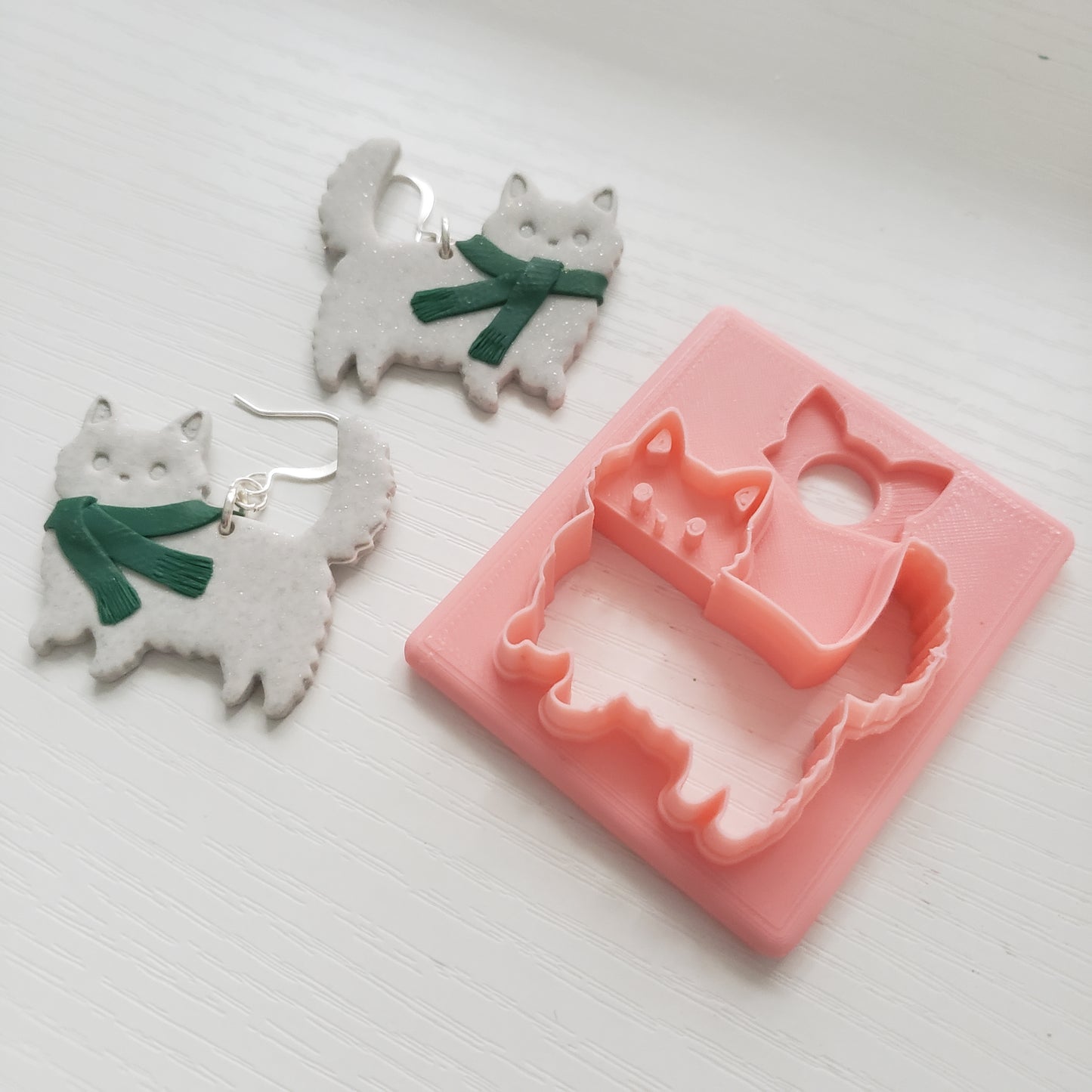 Fluffy Walking Kitty Clay Cutter - STL AND 3MF Digital File Download **Commercial License Included**