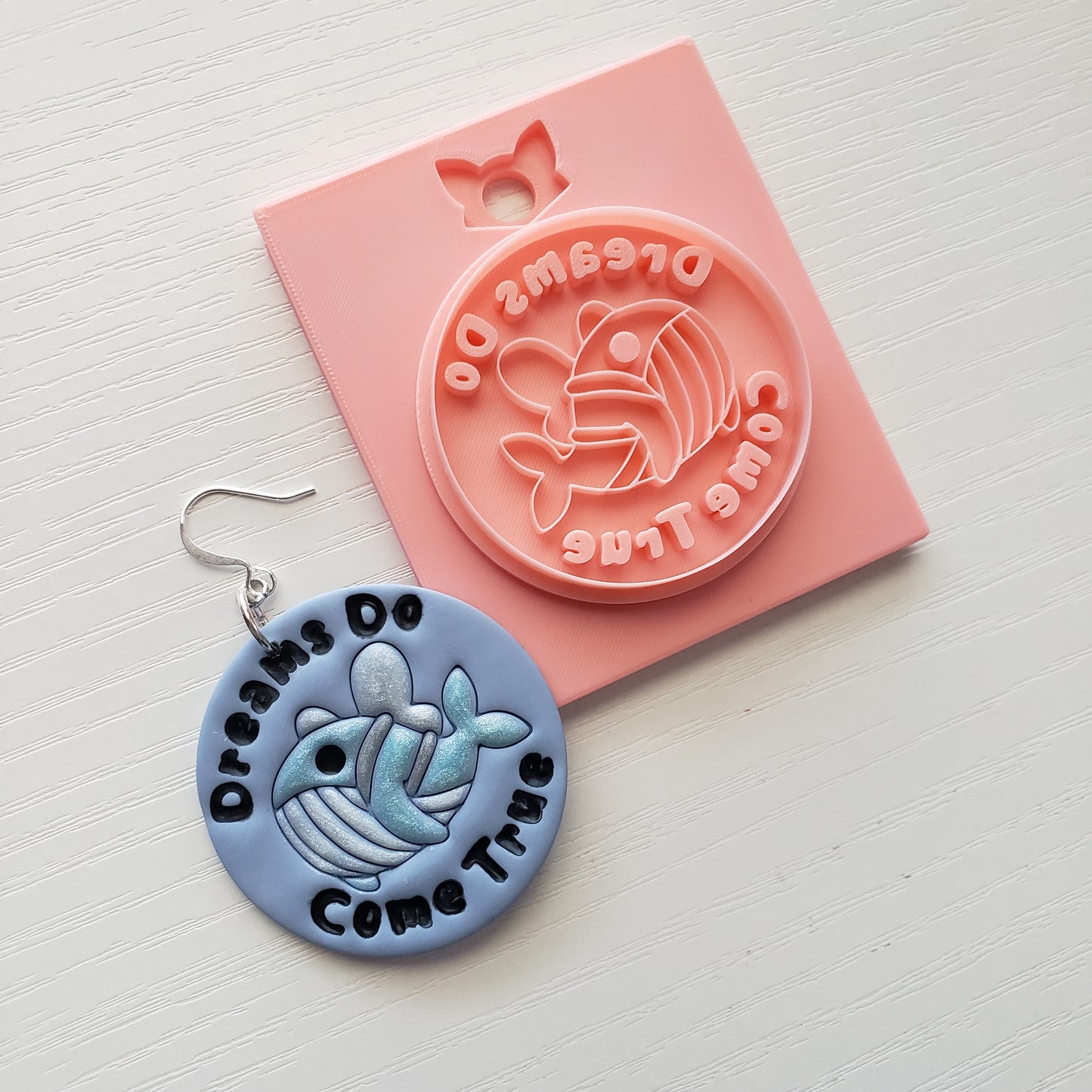 Wannabe Sky Whale With Words Clay Cutter - STL AND 3MF Digital File Download **Commercial License Included**