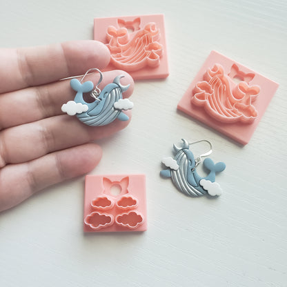 Small Sky Whale Clay Cutter - STL AND 3MF Digital File Download **Commercial License Included**