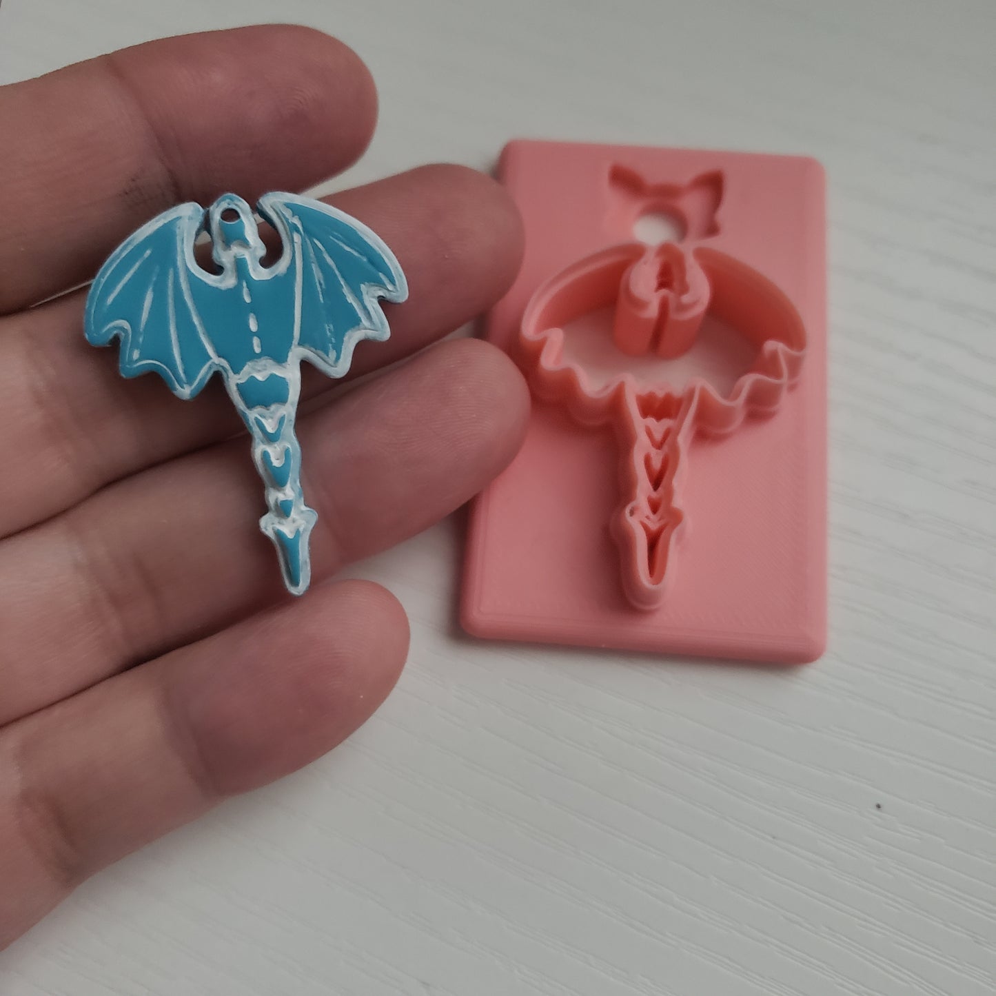 Debossed Dragon Clay Cutter - STL AND 3MF Digital File Download **Commercial License Included**