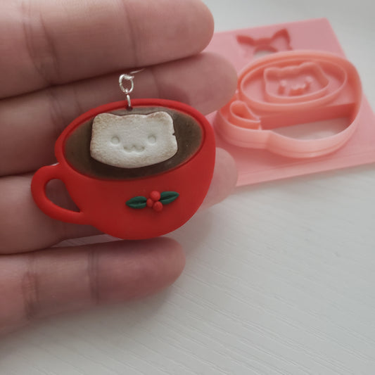 Catpuccino Clay Cutter - STL AND 3MF Digital File Download **Commercial License Included**