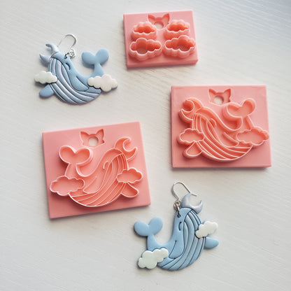 Large Sky Whale Clay Cutter - STL AND 3MF Digital File Download **Commercial License Included**