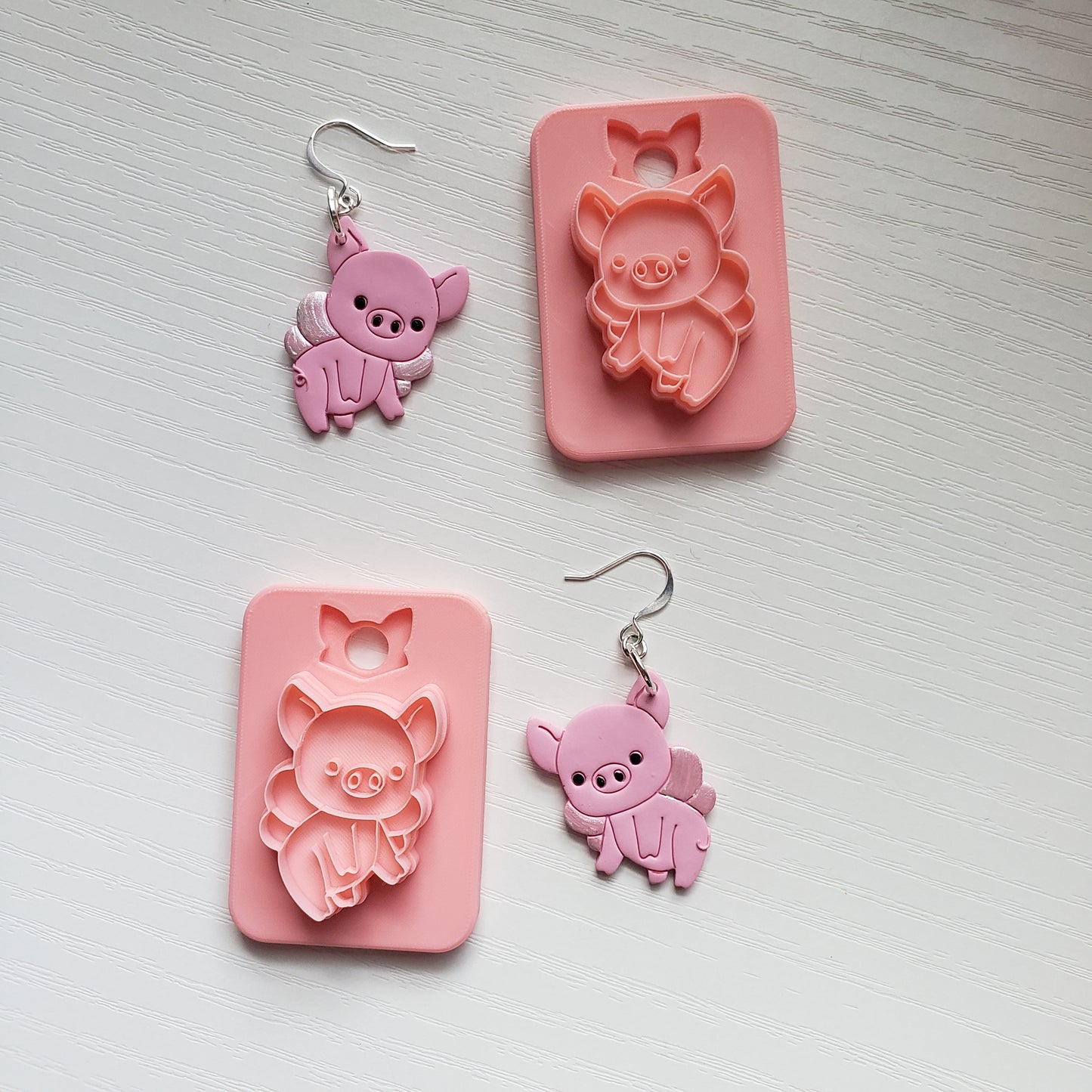 Fairy Pig Clay Cutter - STL AND 3MF Digital File Download **Commercial License Included**