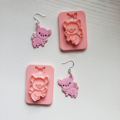 Fairy Pig Clay Cutter - STL AND 3MF Digital File Download **Commercial License Included**