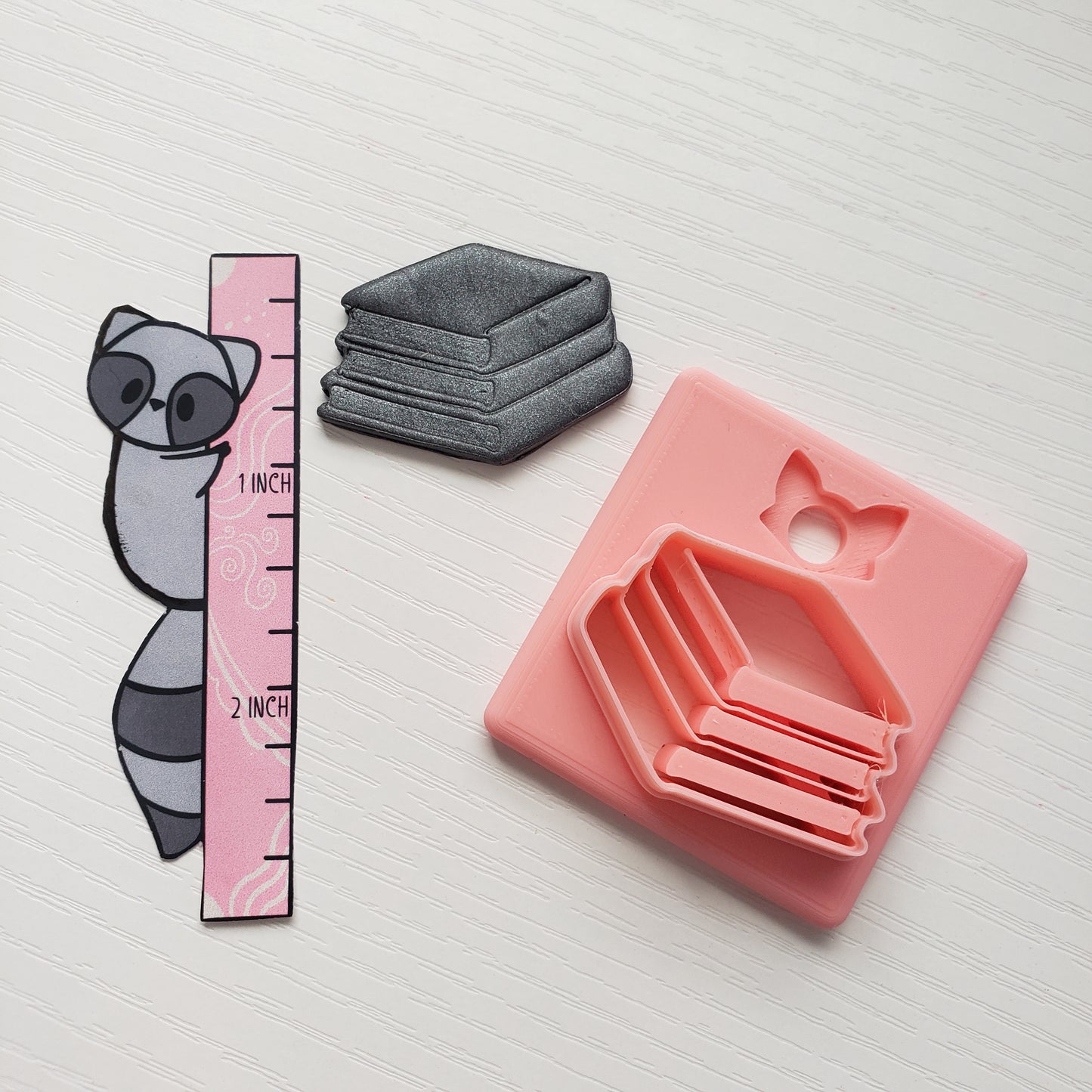 Stack of Books Clay Cutter - STL AND 3MF Digital File Download **Commercial License Included**