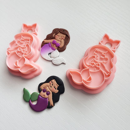 Small Mermaid Clay Cutter - STL AND 3MF Digital File Download **Commercial License Included**