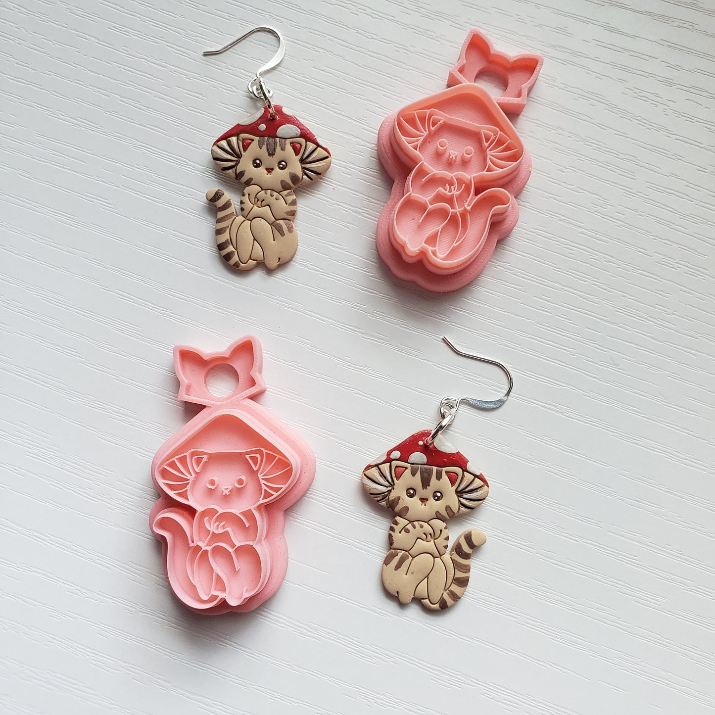 Mushroom Kitty Clay Cutter - STL AND 3MF Digital File Download **Commercial License Included**