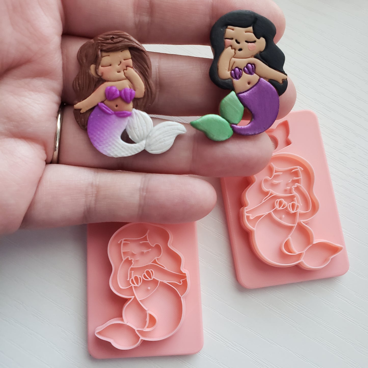 Small Mermaid Clay Cutter - STL AND 3MF Digital File Download **Commercial License Included**