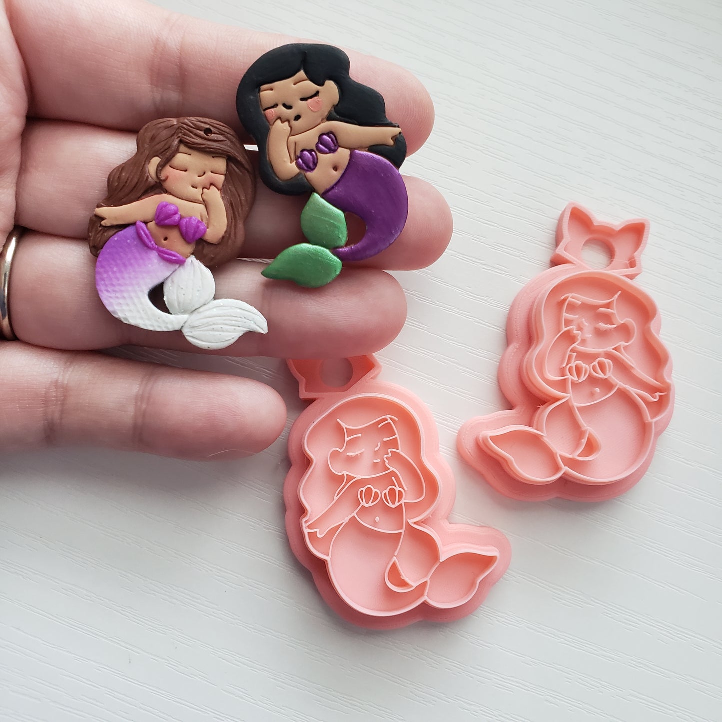 Small Mermaid Clay Cutter - STL AND 3MF Digital File Download **Commercial License Included**