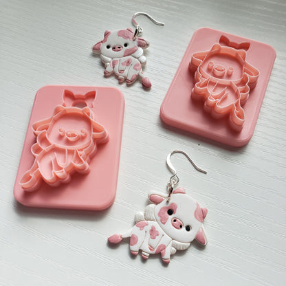Fairy Cow Clay Cutter - STL AND 3MF Digital File Download **Commercial License Included**