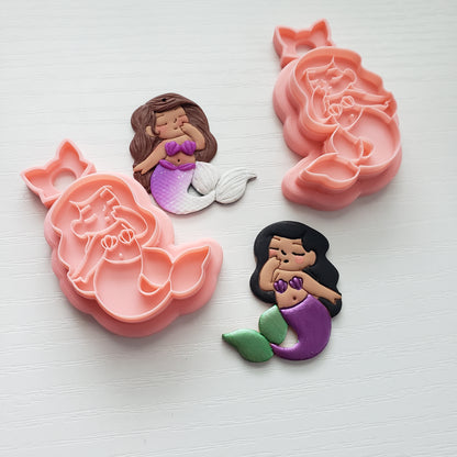 Small Mermaid Clay Cutter - STL AND 3MF Digital File Download **Commercial License Included**