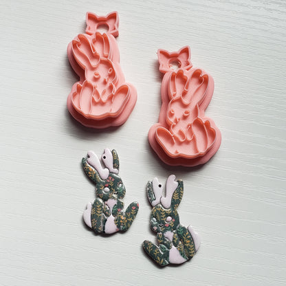 Sitting Jackalope Clay Cutter - STL AND 3MF Digital File Download **Commercial License Included**