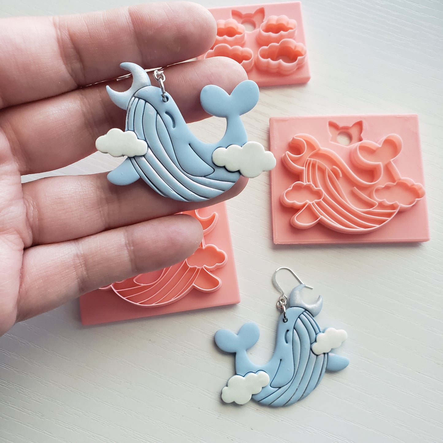 Large Sky Whale Clay Cutter - STL AND 3MF Digital File Download **Commercial License Included**