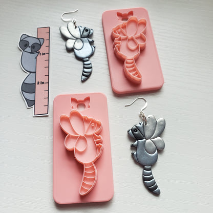 Fairy Racoon Clay Cutter - STL AND 3MF Digital File Download **Commercial License Included**