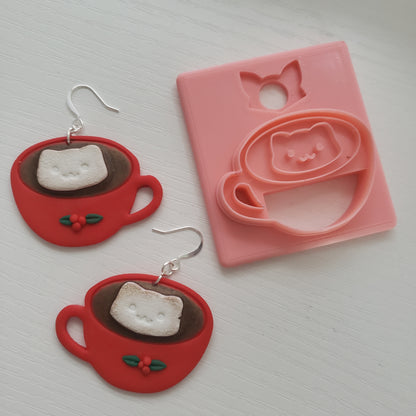 Catpuccino Clay Cutter - STL AND 3MF Digital File Download **Commercial License Included**