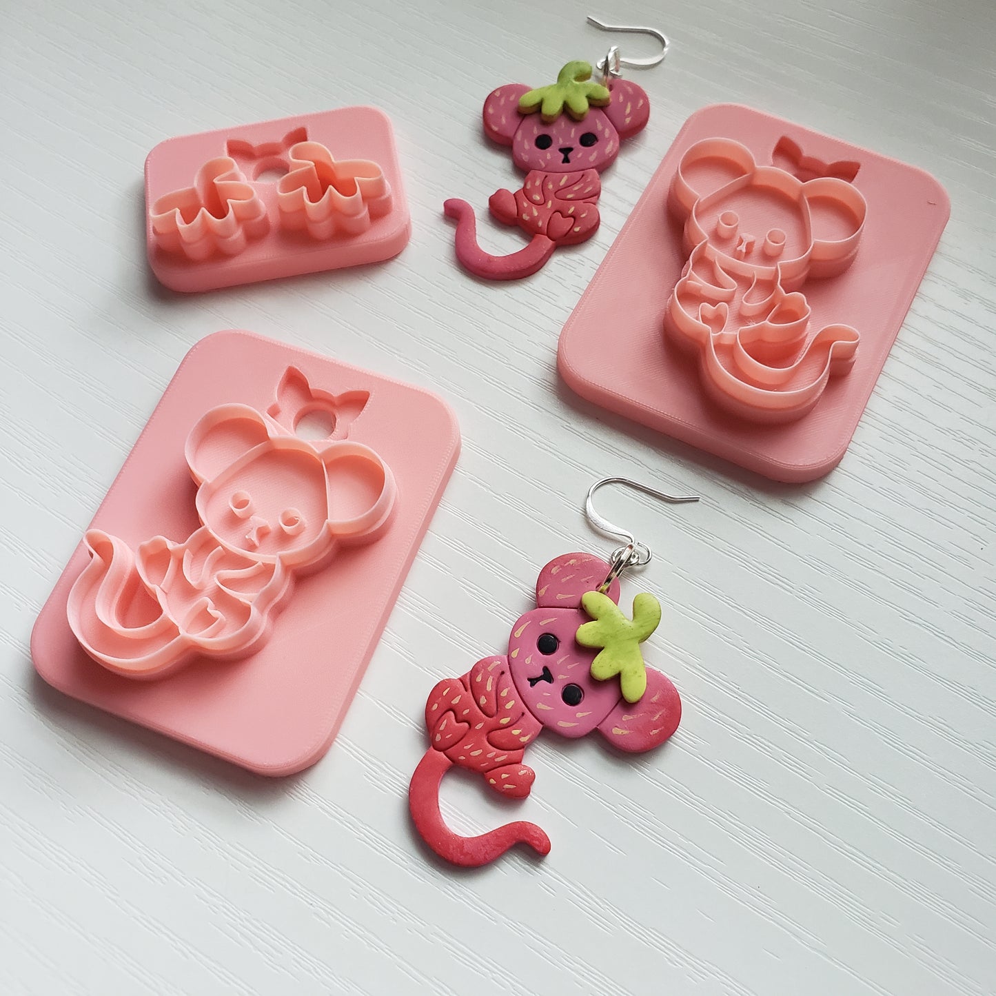 Strawberry Mouse Clay Cutter - STL AND 3MF Digital File Download **Commercial License Included**