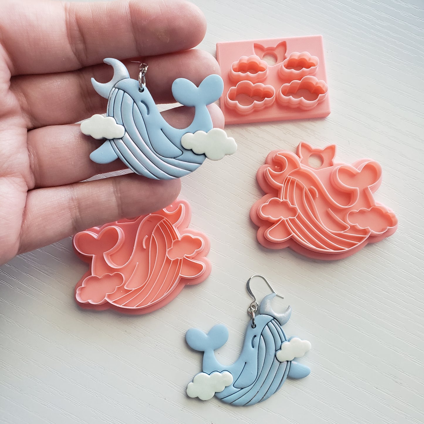 Large Sky Whale Clay Cutter - STL AND 3MF Digital File Download **Commercial License Included**