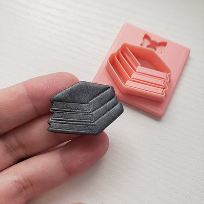 Stack of Books Clay Cutter - STL AND 3MF Digital File Download **Commercial License Included**