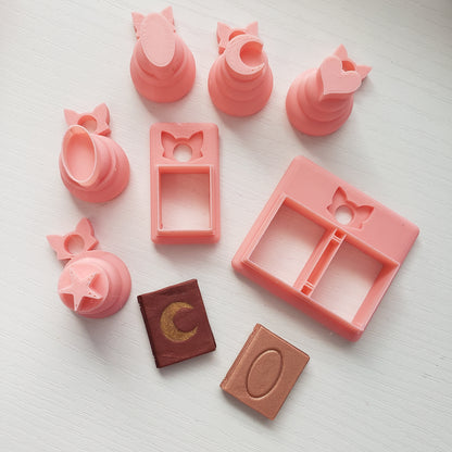 3D Books with Stamps Clay Cutter - STL AND 3MF Digital File Download **Commercial License Included**